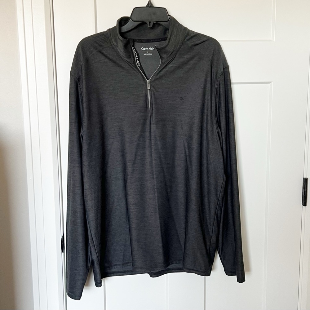 Calvin Klein Charcoal Quarter Zip Pullover